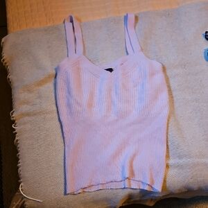 360 Cashmere Soft Pink Ribbed Camisole